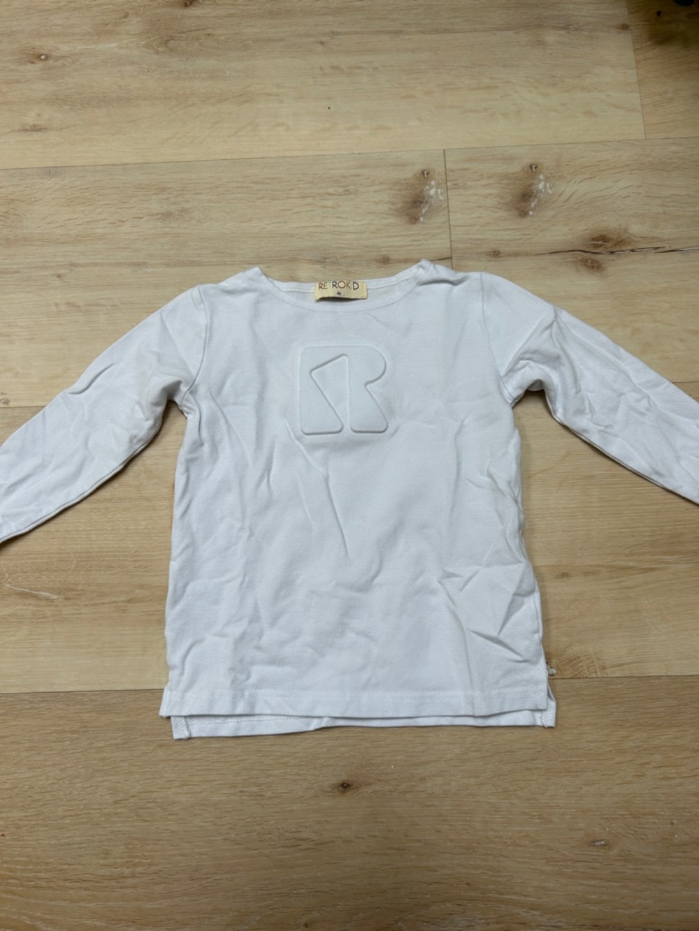 Kids White Long-Sleeve Logo Tee by Re-Road